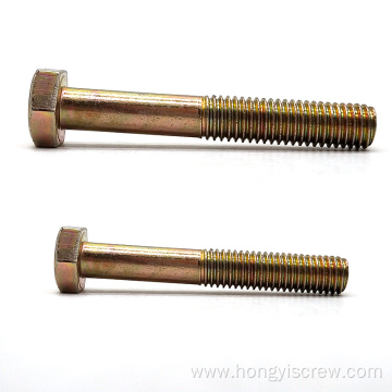 Color Galvanized Hex Bolts With Half Thread